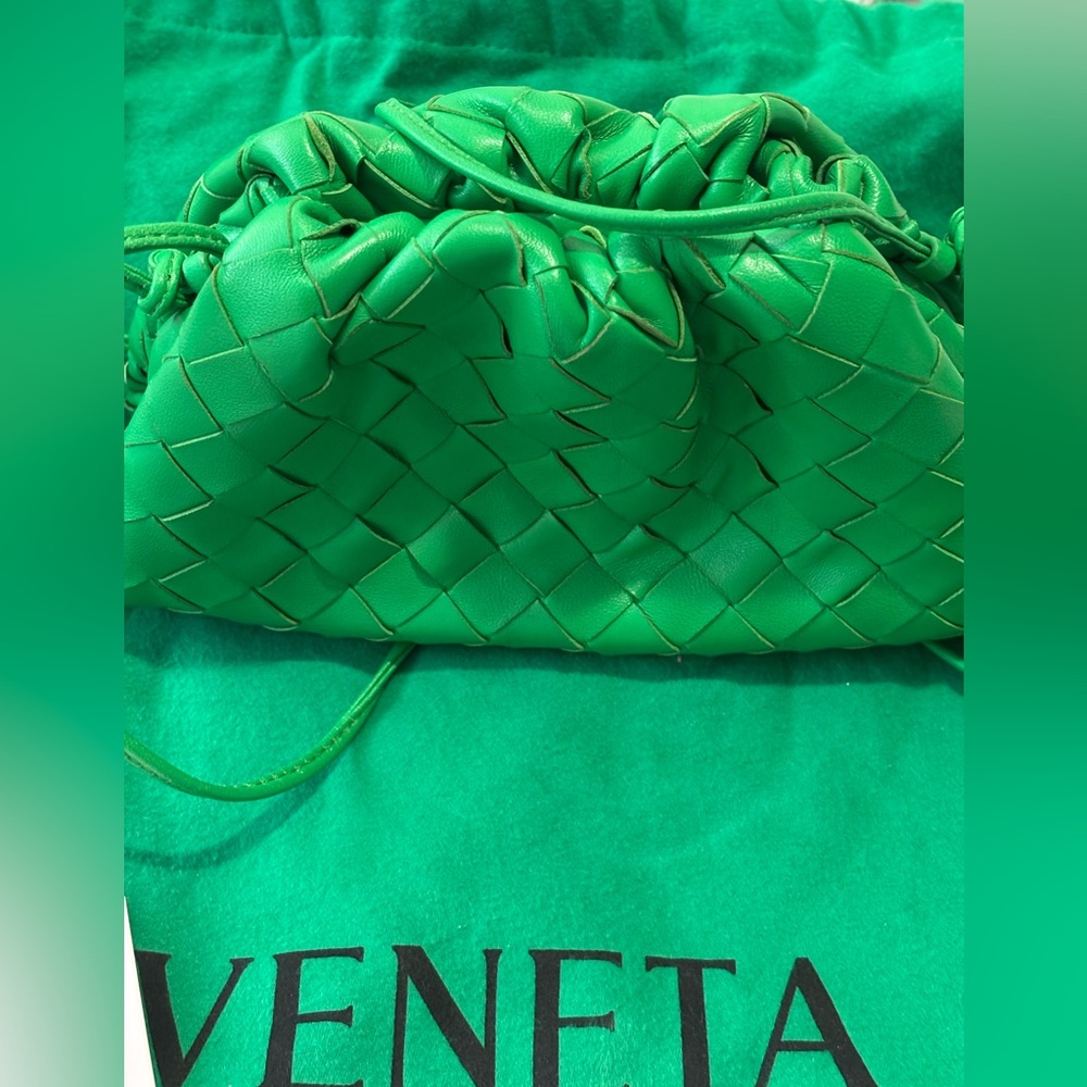 Authentic Bottega Veneta Intrecciato mini pouch clutch parakeet - Picture 4 of 10